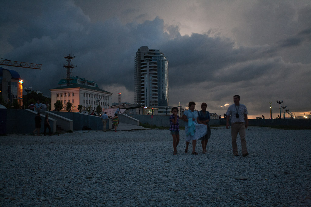 Новороссийск. Пляж ночью. фото Андрей Бондаренко
